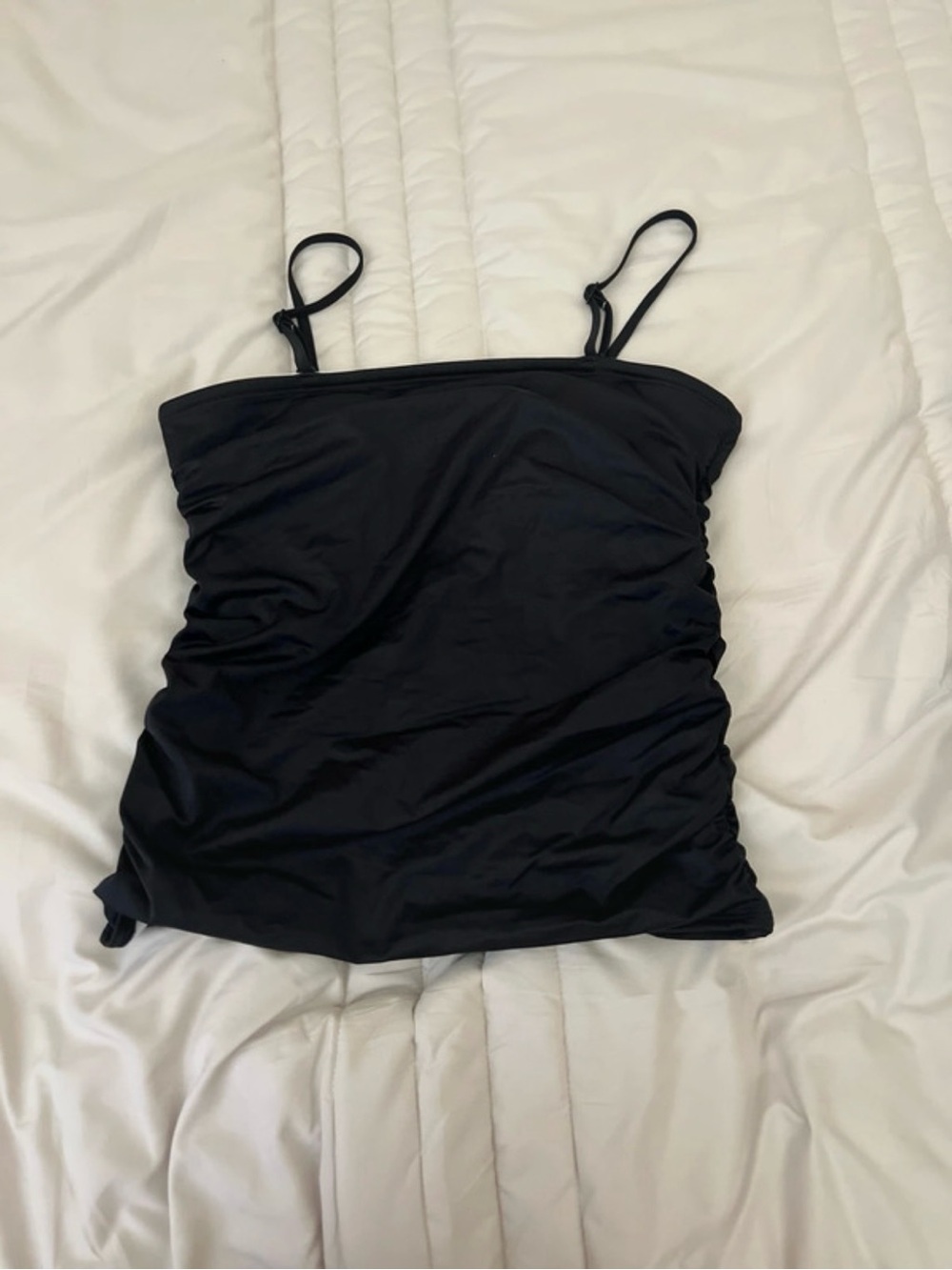 VENUS Black Ruched Spaghetti Strap Camisole